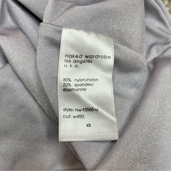 Naked Wardrobe The Sleek T Crop Top in Lavender Purple Extra Small NWT - Picture 7 of 12
